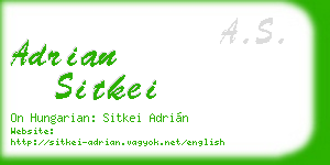 adrian sitkei business card